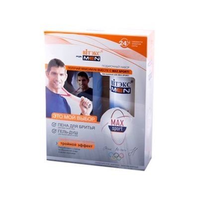 Витэкс Vitex for Men Sport Max For men MAX НАБОР (Гель-душ + Пена для бр)