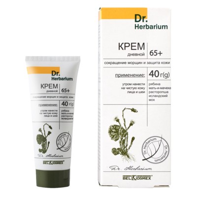 Belkosmex Dr. Herbarium Крем Дневной Сокращение морщин и защита кожи 65+ 40г