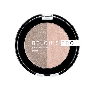 Relouis PRO Тени для век eyeshadow DUO тон 112 (51 Peachy Keen+52 Cocoa Milk)