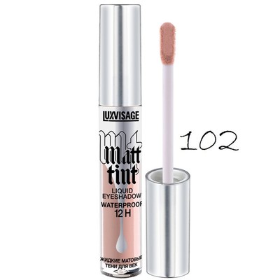 LUX visage MATT TINT WATERPROOF 12H  Matt tint waterproof 12H Жидкие матовые тени для век 102 Dusty Rose