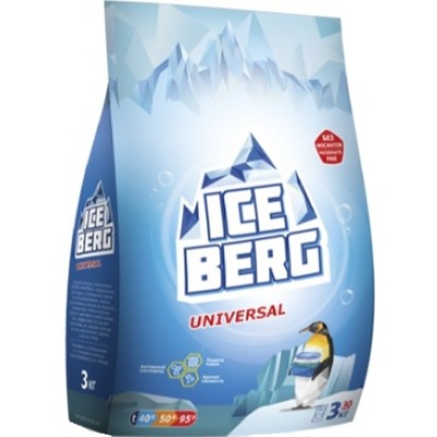 ICEBERG BARHIM Стиральный порошок UNIVERSAL 3кг Для всех видов стирки