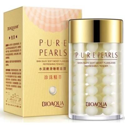 BIOAQUA PURE PEARLS Увлажняющий крем для лица с коллагеном и жемчугом,60 г,12 шт/уп