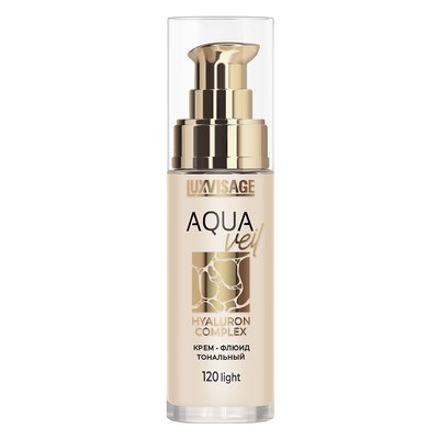 LUX visage AQUA veil HYALURON COMPLEX  Крем-флюид тональный тон 120 Light